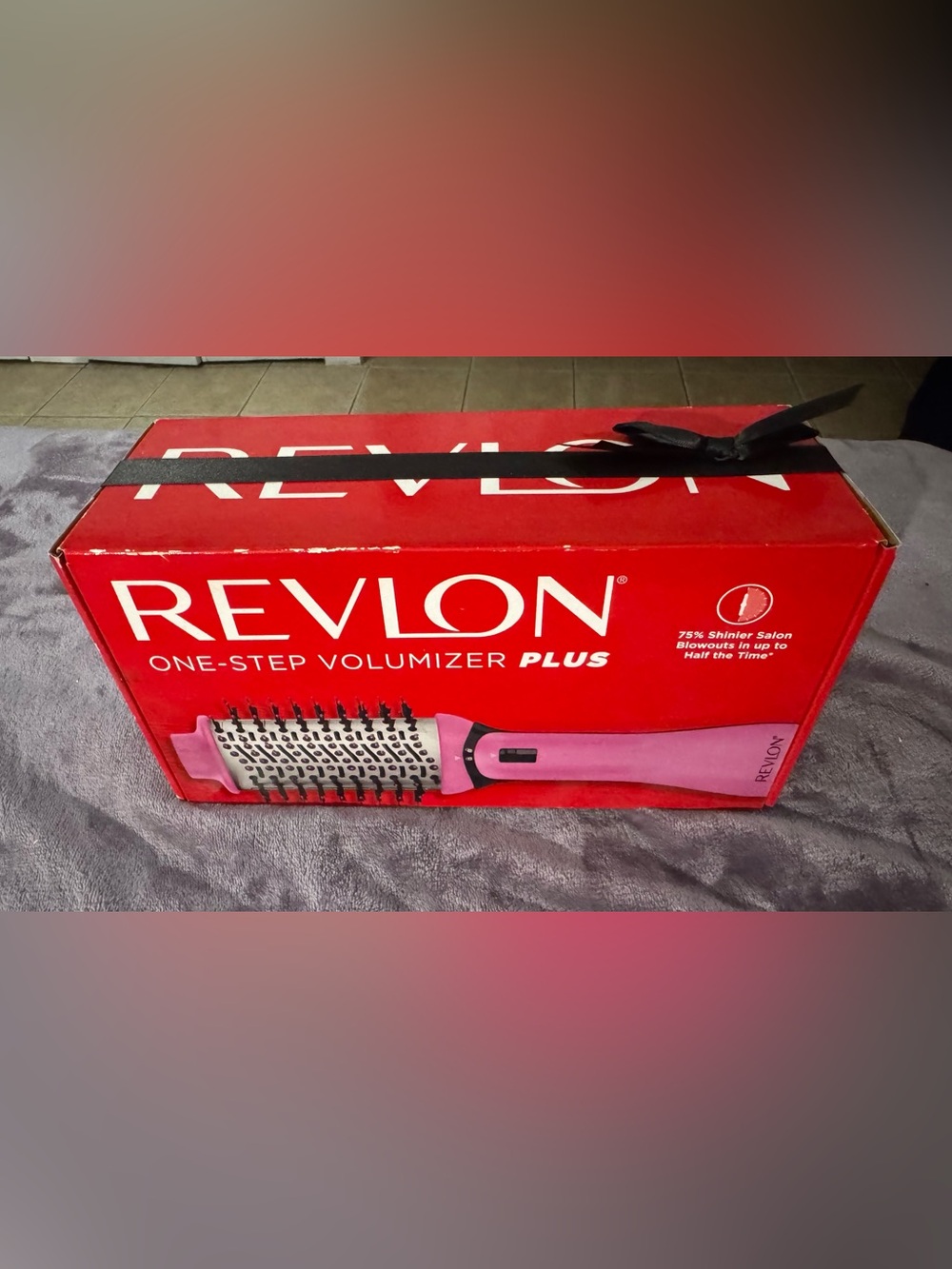 Revlon Pink and Black One-Step Volumizer Plus Hot Air Brush